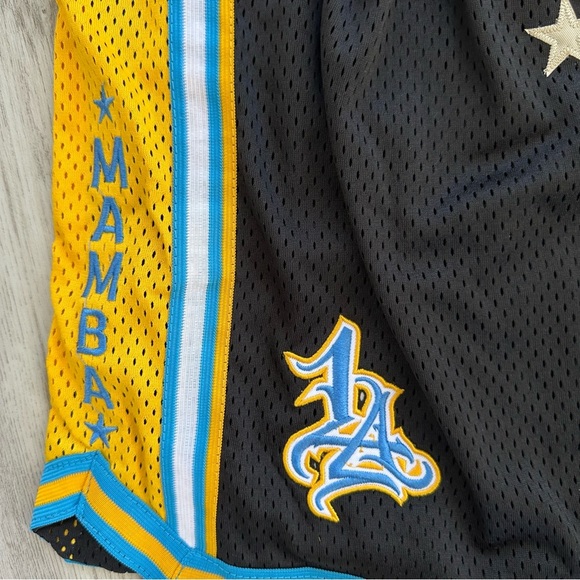 Nipsey Hussle X Kobe Bryant Headgear Classics 2XL Men's Shorts in Black Yellow - Picture 2 of 11